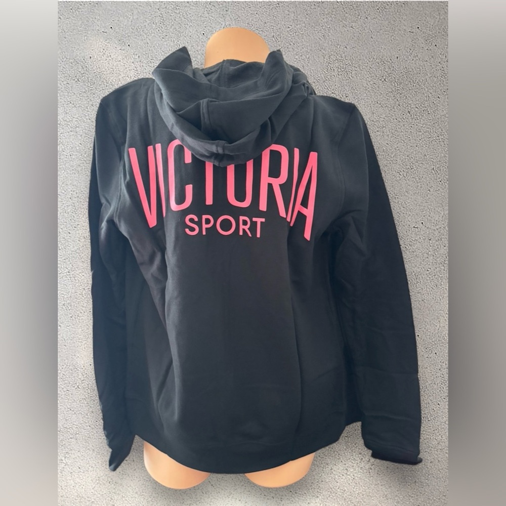 VICTORIAS SECRET FULL ZIP HOODIE JACKET FULL LOGO SMALL